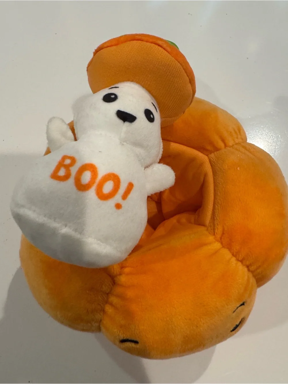 American Greetings Pumpkin Peek A Boo Ghost Plush Stuffed Doll Halloween Cute 8